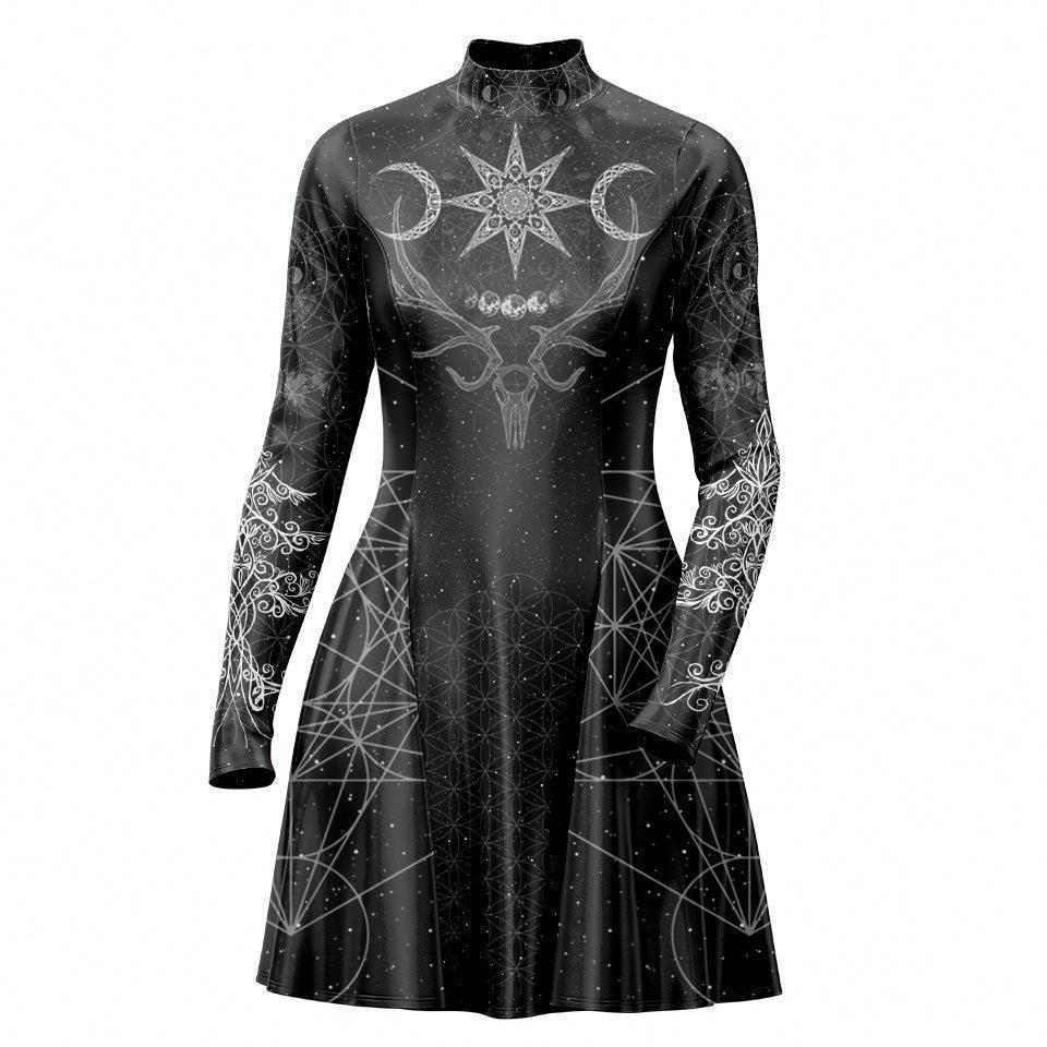 Skater Dress XXS-2 Yule Skater Dress - Ghost Edition 535A_LS-MiniDr_XXS_YULE-BLACK