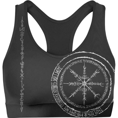 Sports Crop S Viking Runes Sports Crop - Black Edition RUNIC_SPORT-BRA-V1_SM