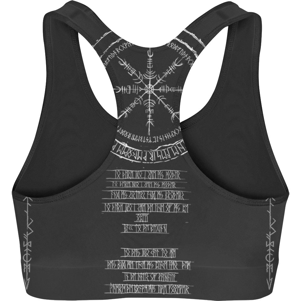 Sports Crop Viking Runes Sports Crop - Black Edition