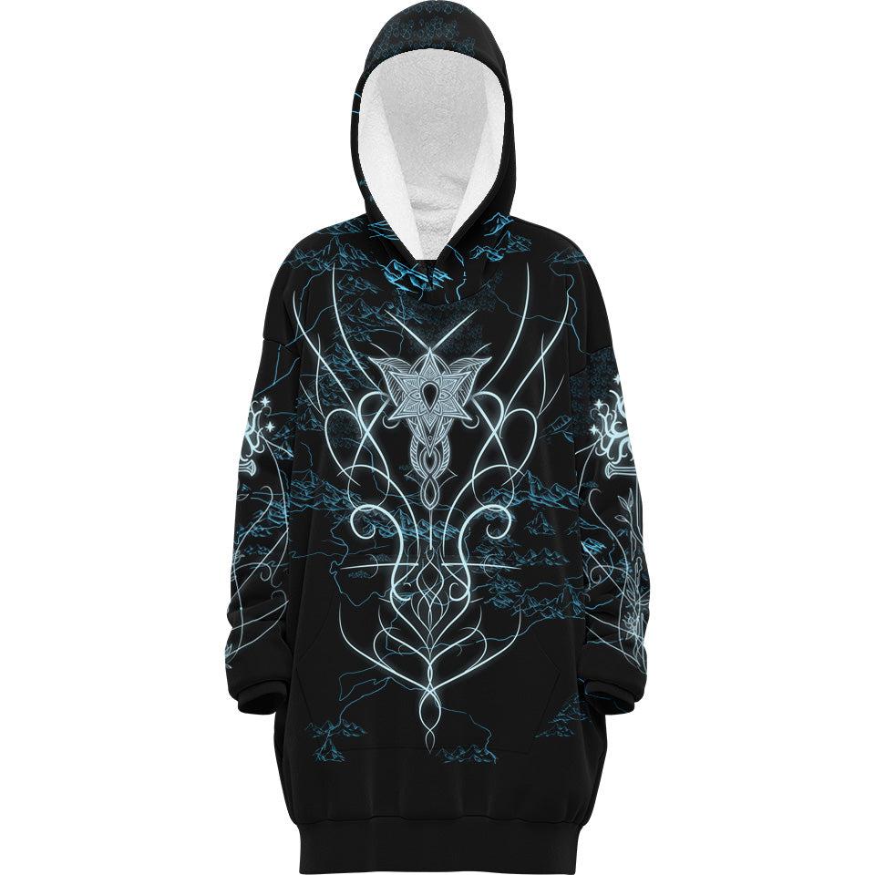 Supersized Hoodie WOMEN'S Elven Supersized Hoodie - Fantasy Edition 71-HOODINI_SM_EVEN-BLU