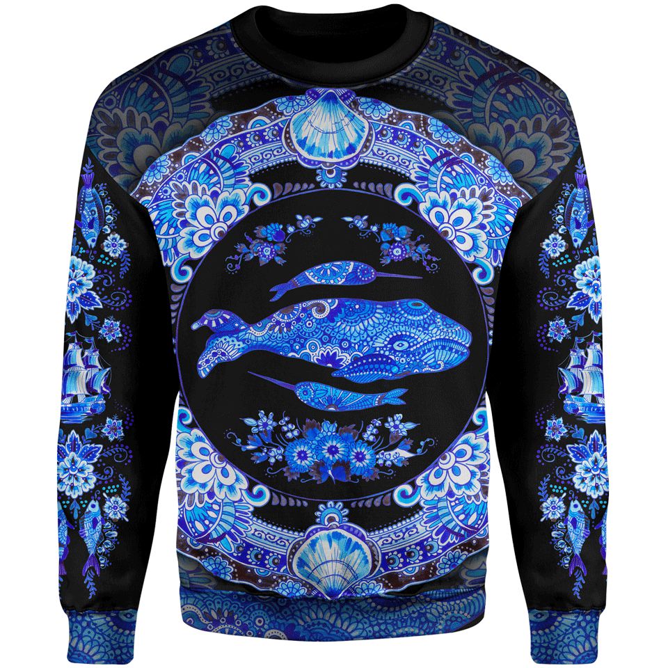 Sweater S / Black Delft Ocean Sweater DELFT-OCEAN-BLACK_SWEATSHIRT-3.0_SM