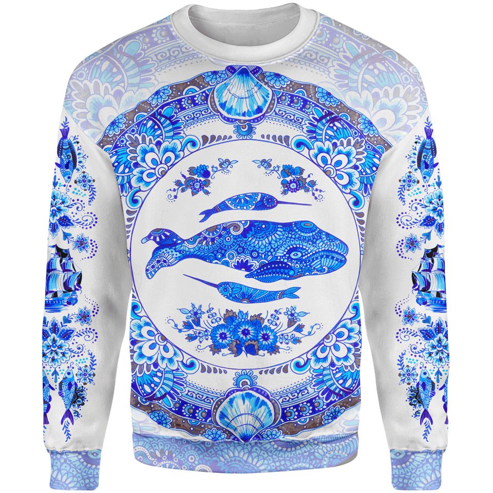 Sweater S / White Delft Ocean Sweater DELFT-OCEAN-WHITE_SWEATSHIRT-3.0_SM