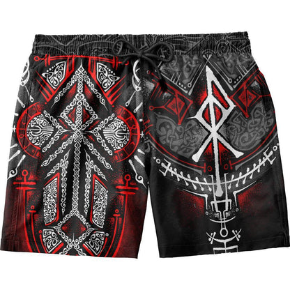 Swim Trunks Runes of Loki Swim Trunks - Red Edition