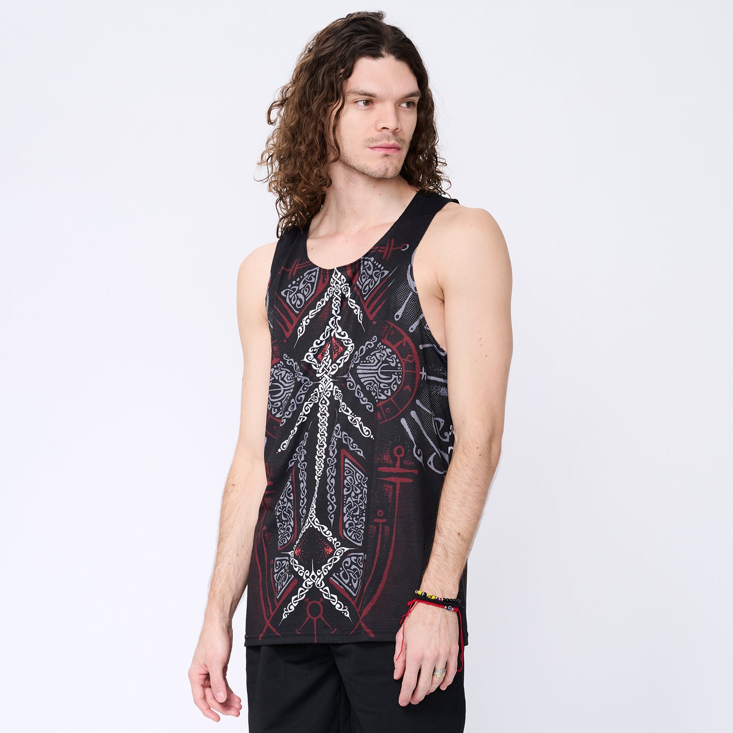 Tank S Runes of Loki Tank - Red Edition RULO_UNISEX-TANK-TOP_SM