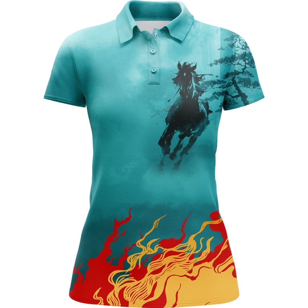 Women's Polo S Flamebound Women's Polo 354_WOMENS-POLO_SM_HORSE