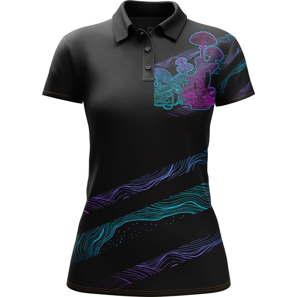 Women's Polo S Mycelia Women's Polo FUNGI_WOMENS-POLO-ZIP_SM