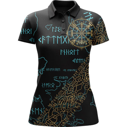 Women's Polo S Vegvisir Women's Polo VEGVISIR1_WOMENS-POLO-ZIP_SM