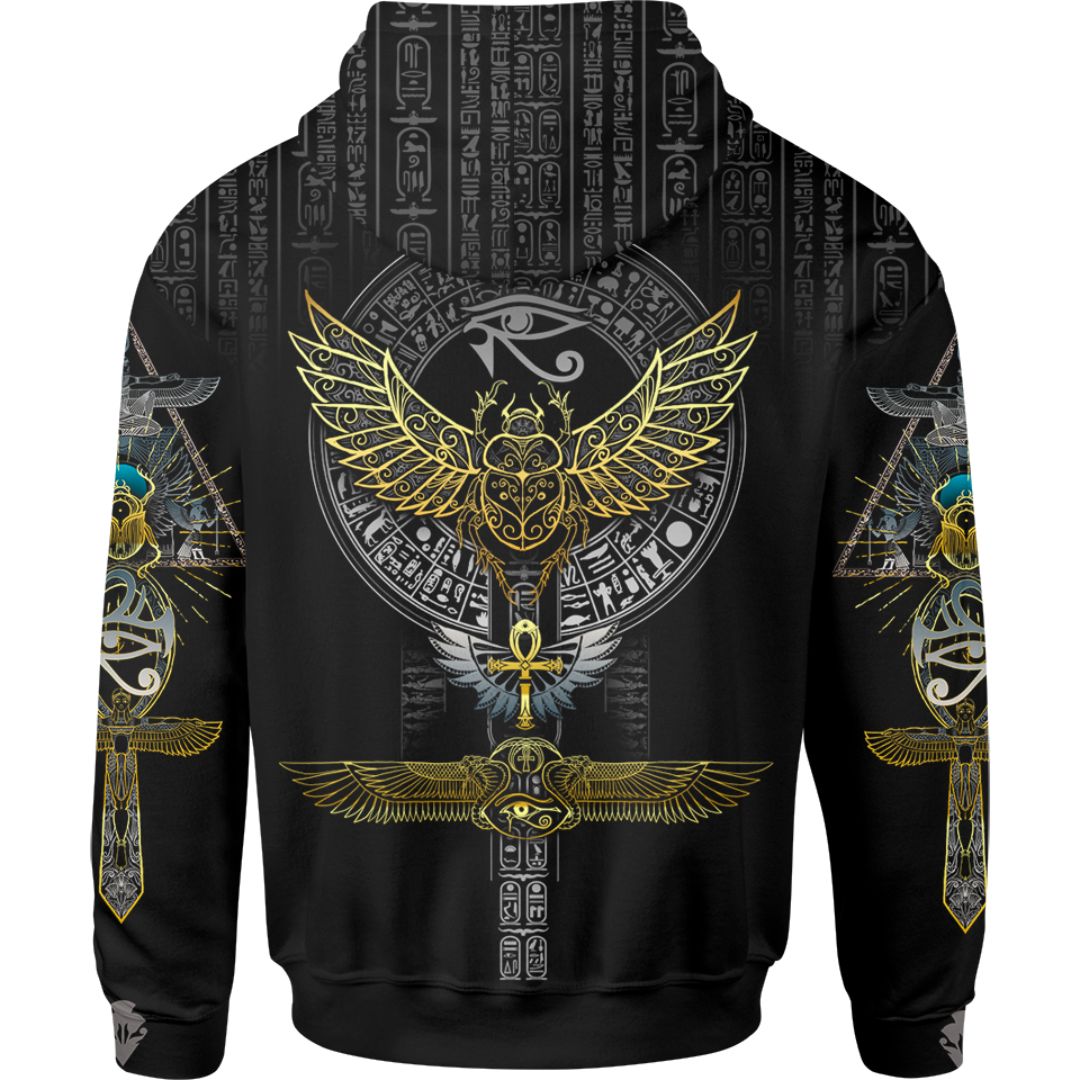 Zip-Hoodie Egyptian Scarab Zip Hoodie