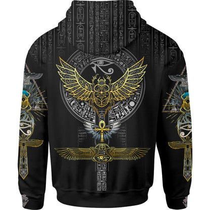 Zip-Hoodie Egyptian Scarab Zip Hoodie