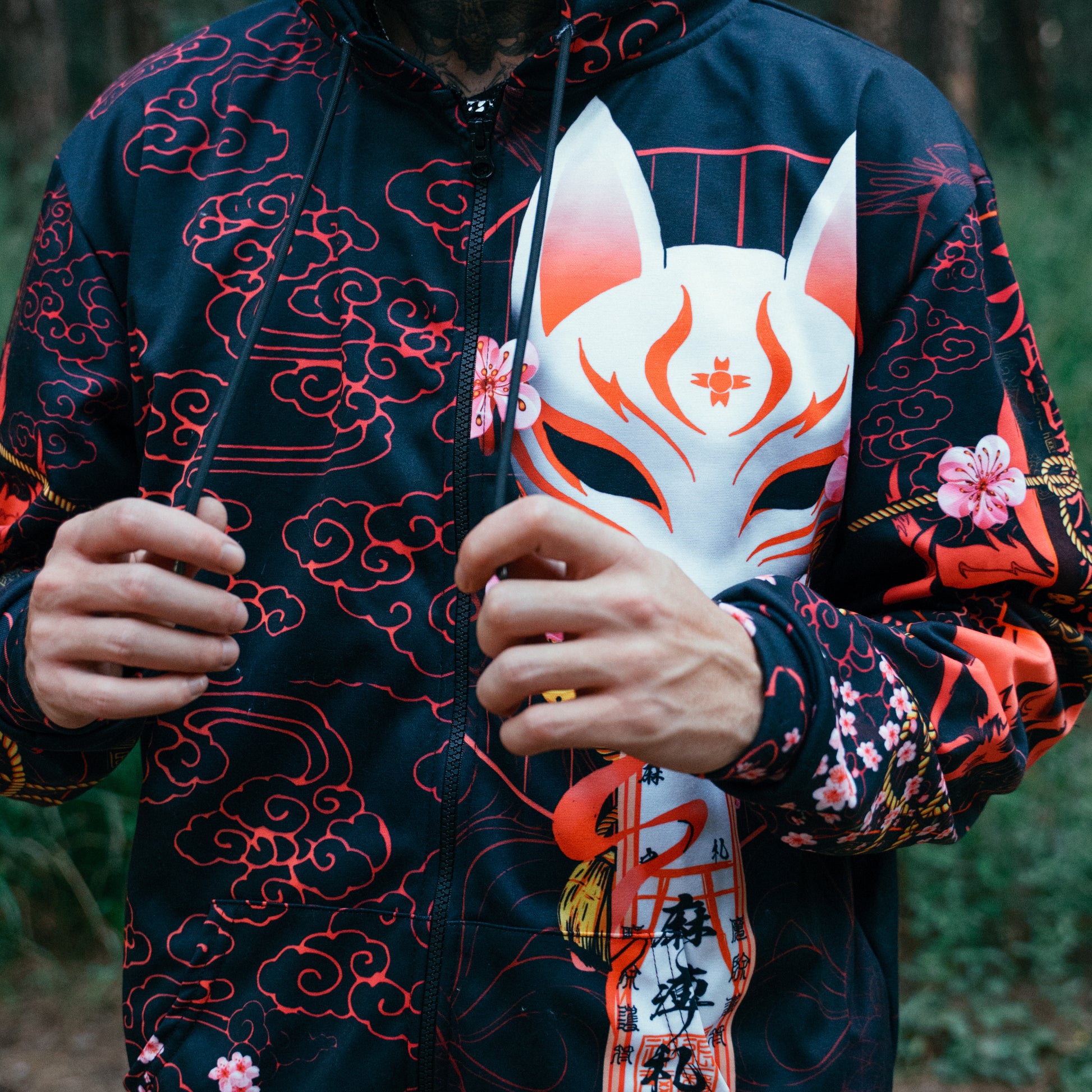 Zip-Hoodie Kitsune Zip Hoodie