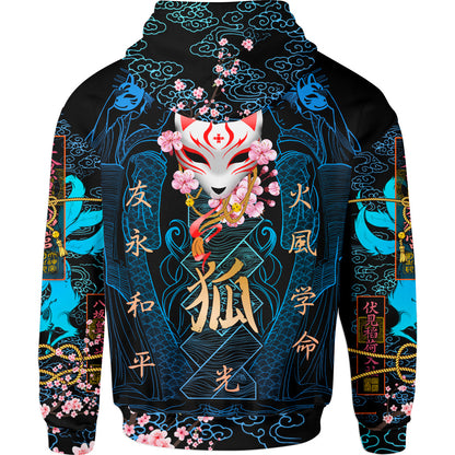 Zip-Hoodie Kitsune Zip Hoodie - Blue Edition