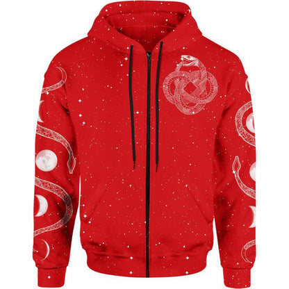 Zip-Hoodie S Ouroboros Zip Hoodie - Red Edition OURO_ZIP-HOODIE-2.0_SM