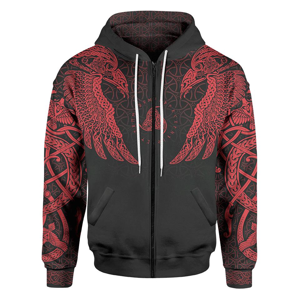 Zip-Hoodie S / Red Muninn Zip Hoodie MUNINN-RED_ZIP-HOODIE-2.0_SM