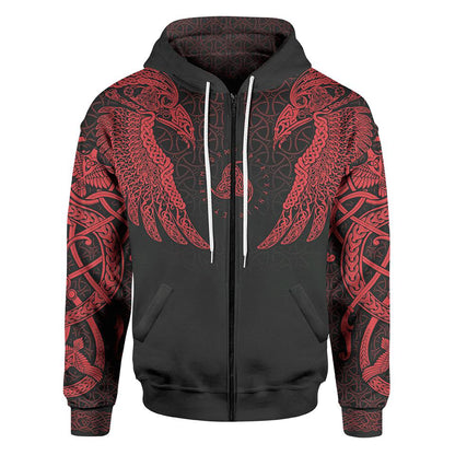 Zip-Hoodie S / Red Muninn Zip Hoodie MUNINN-RED_ZIP-HOODIE-2.0_SM