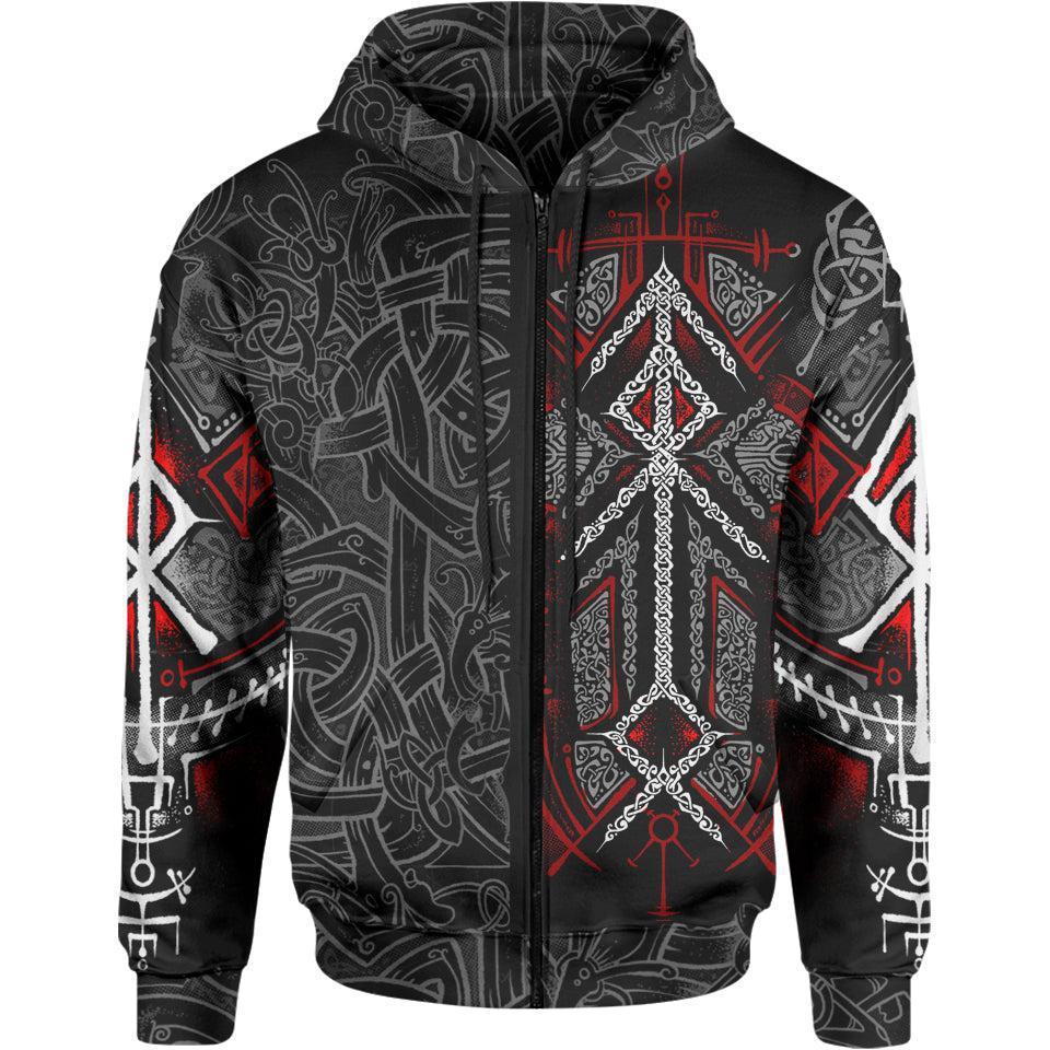Zip-Hoodie S Runes of Loki Zip Hoodie - Red Edition RULO_ZIP-HOODIE-2.0_SM