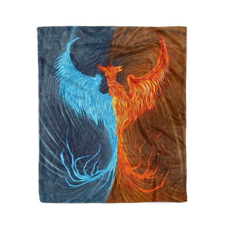 Blanket 50x60 / MicroFleece Fire & Ice Phoenix Blanket PHOENIX_BLANKET-50x60