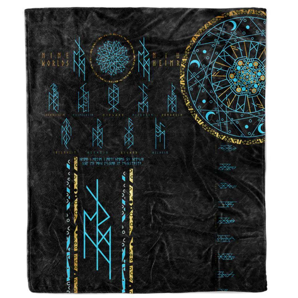 Blanket 50x60 / MicroFleece Nine Worlds Blanket - Night Edition 7WORLD_BLANKET-50x60