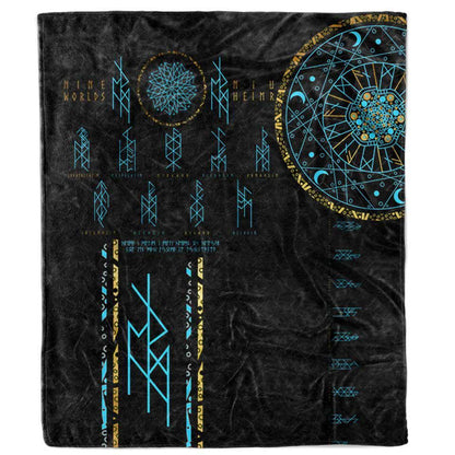 Blanket 50x60 / MicroFleece Nine Worlds Blanket - Night Edition 7WORLD_BLANKET-50x60