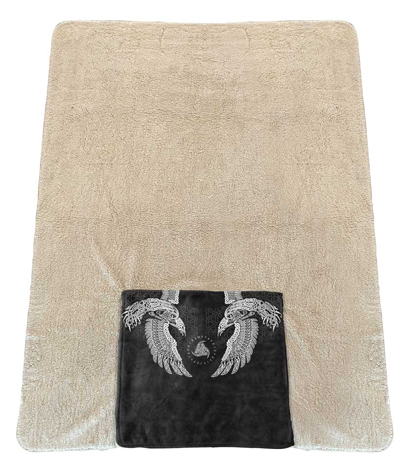 Blanket 60x80 / Footsie Blanket-Premium Sherpa / Original Muninn Blanket MUNNIN-WHITE_FOOTSIES