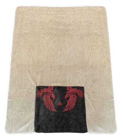 Blanket 60x80 / Footsie Blanket-Premium Sherpa / Red Muninn Blanket MUNNIN-RED_FOOTSIES