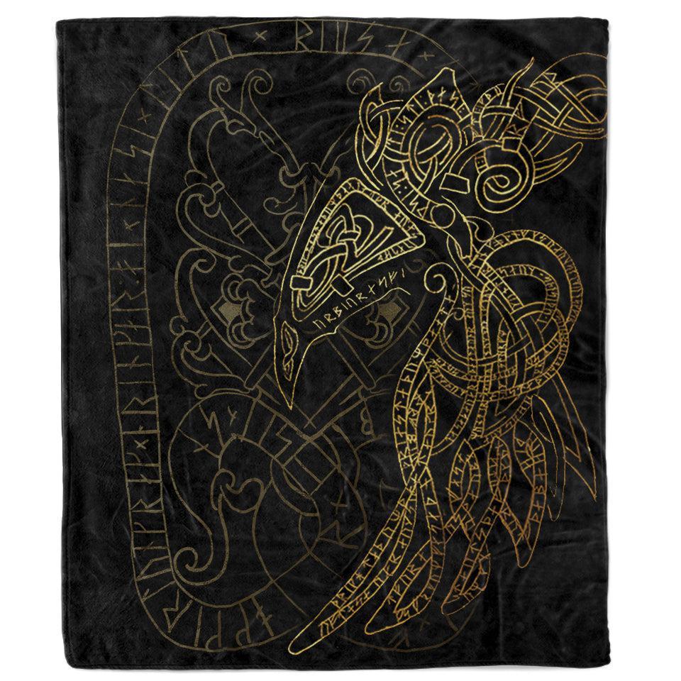 Blanket Adult-60x80 / Premium Sherpa Raven God Blanket VIKING-RAVEN_BLANKET_60x80-SHERPA