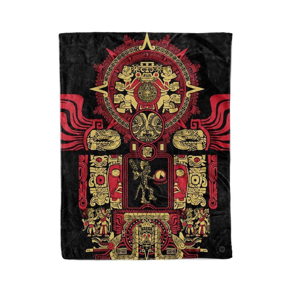 Blanket Adult-60x80 / Premium Sherpa / Red Jaguar Warrior Blanket JAGUAR-WARRIOR-YELL&RED_BLANKET_60x80-SHERPA