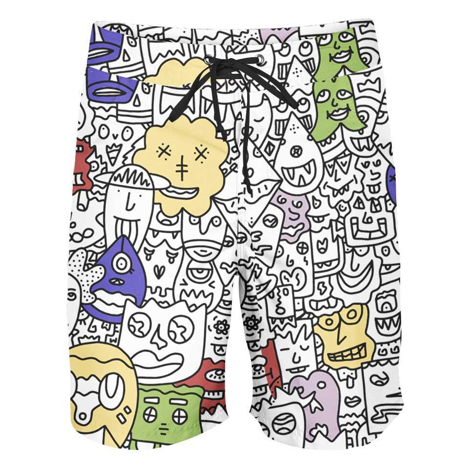 Boardshorts SM / 18 Inch / Pop Pretty Done's Doodle Boardshorts DONE-DOODLE-CL_BOARDSHORTS-18_SM