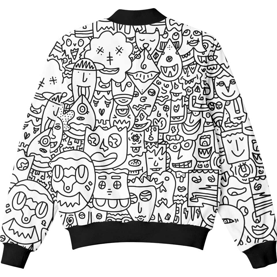Bomber Jacket Pretty Done's Doodle Bomber Jacket