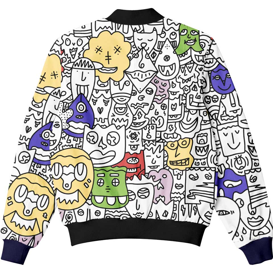 Bomber Jacket Pretty Done's Doodle Bomber Jacket