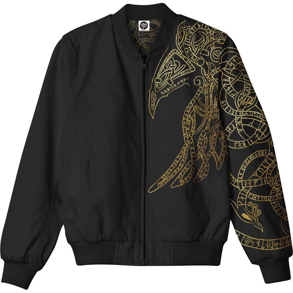 Bomber Jacket S Raven God Bomber Jacket 261-BJKT_SM_VIKING-RAVEN