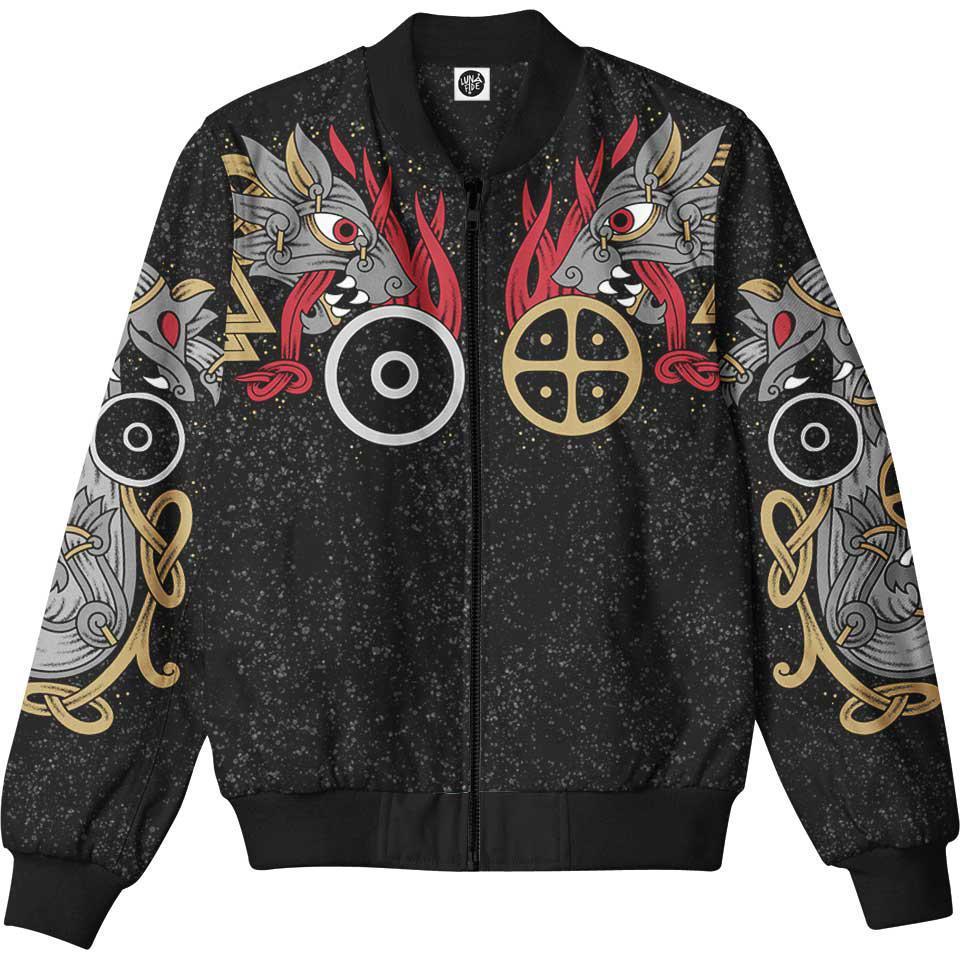Bomber Jacket S Skoll & Hati Bomber Jacket 261-BJKT_SM_VIKING-WOLVES