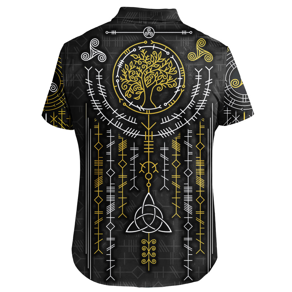 Button Up Shirt Ogham Button Up Shirt - Black Edition