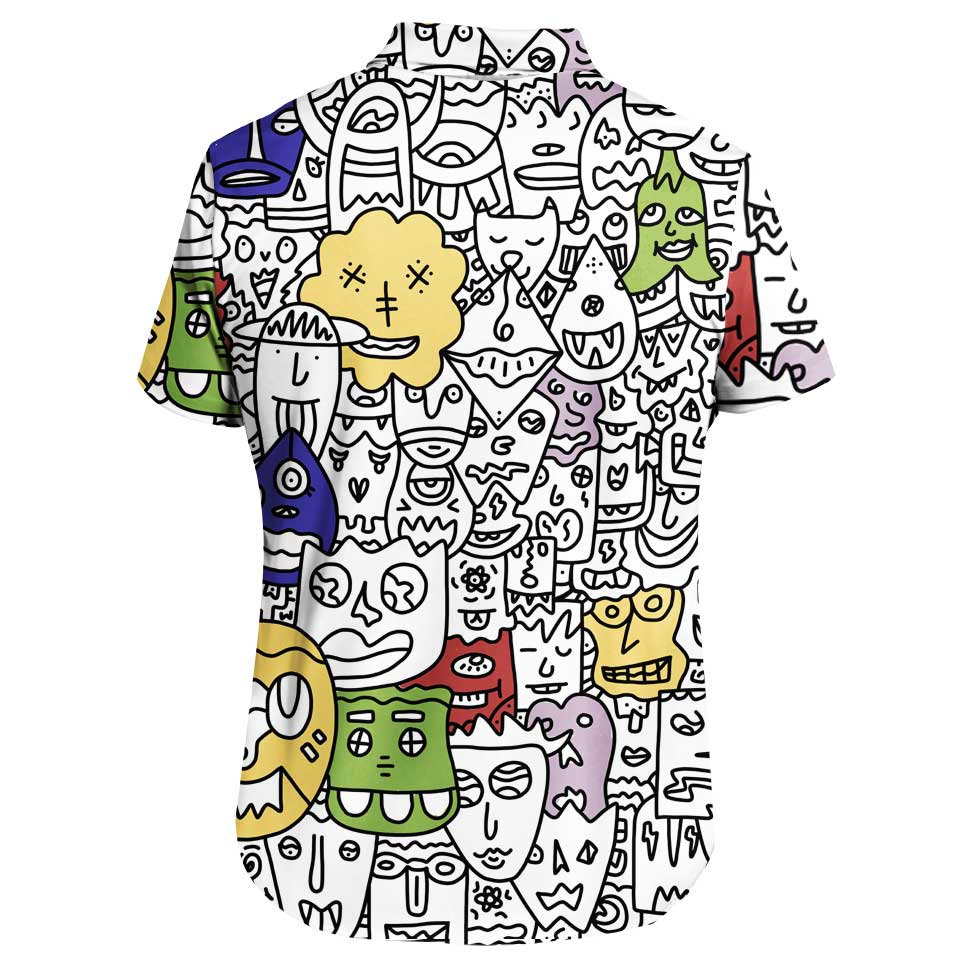 Button Up Shirt Pretty Done's Doodle Button Up Shirt
