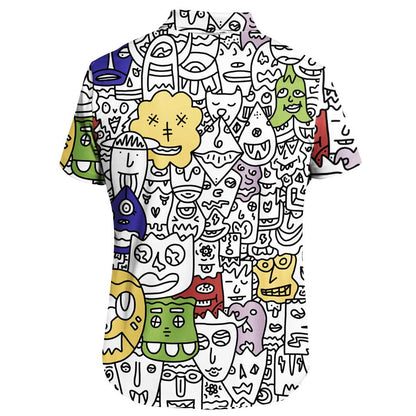 Button Up Shirt Pretty Done's Doodle Button Up Shirt