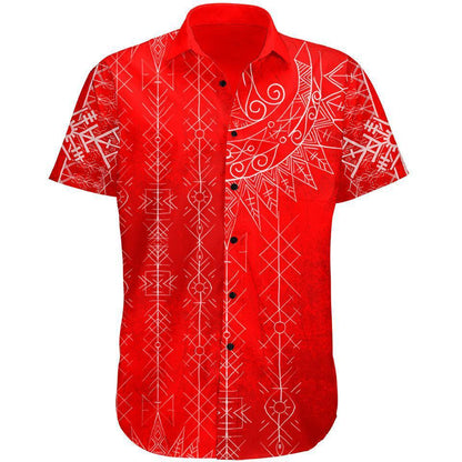 Button Up Shirt XS Sol Button Up Shirt SOL-RED_SS-BUTTON-UP-V2_XS