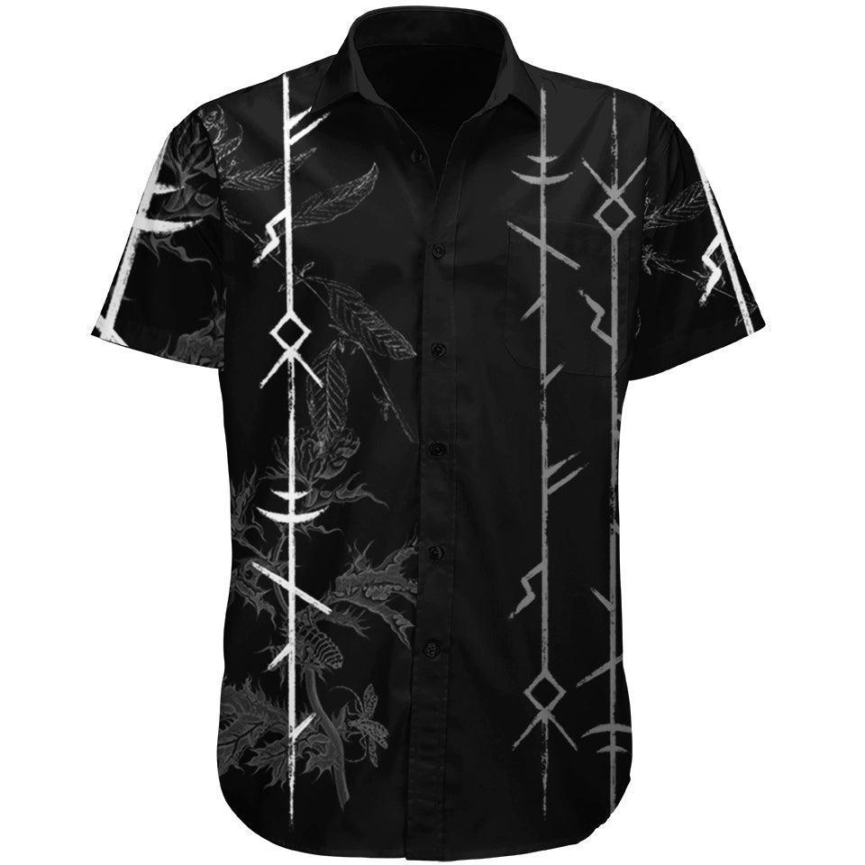 Button Up Shirt XS Wisdom of Odin Button Up Shirt VIKING-RUNES_SS-BUTTON-UP-V2_XS