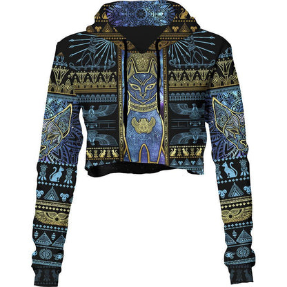 Crop Hoodie Bastet Crop Hoodie