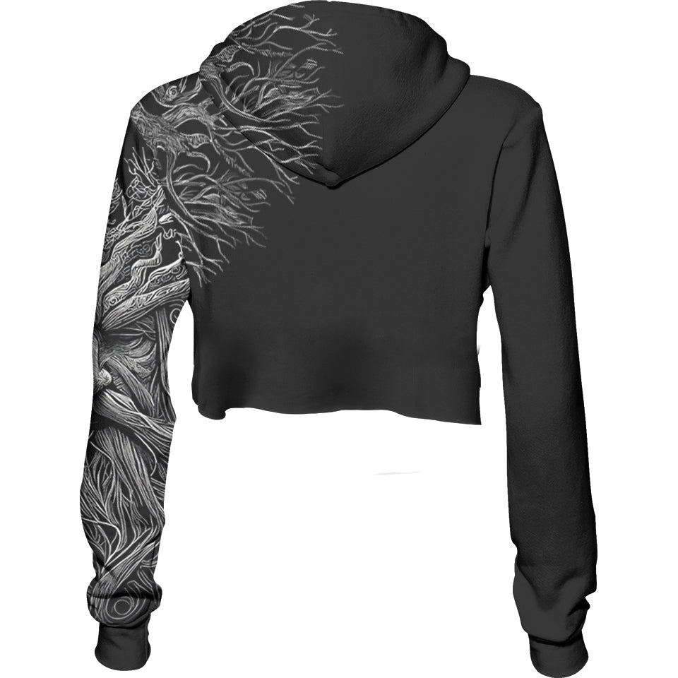 Crop Hoodie Dark Throne Crop Hoodie
