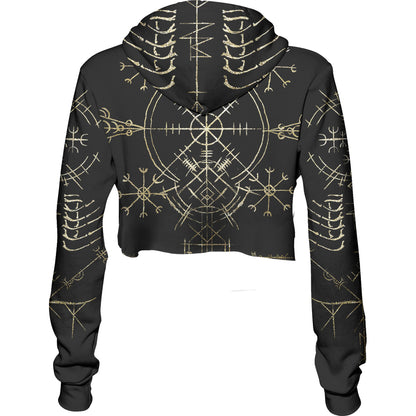 Crop Hoodie The Stave Crop Hoodie - Gold