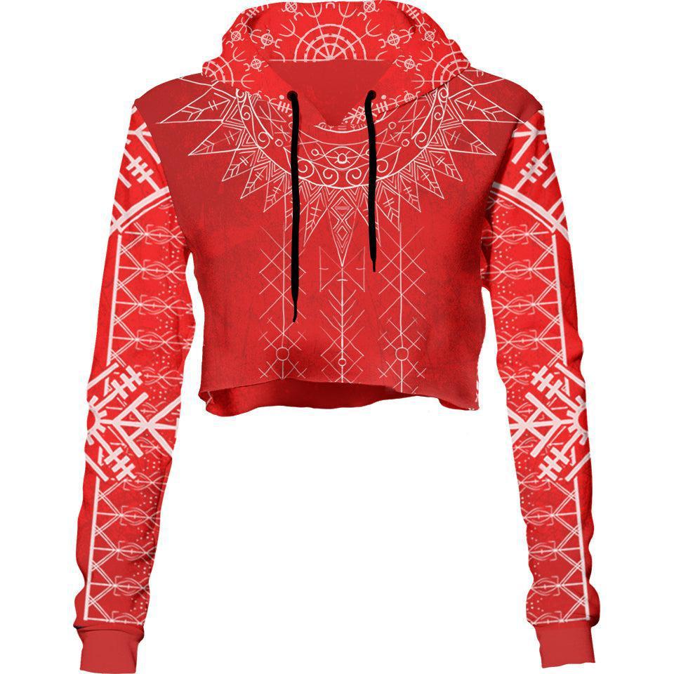 Crop Hoodie XS Sol Crop Hoodie SOL-RED_222A_XS