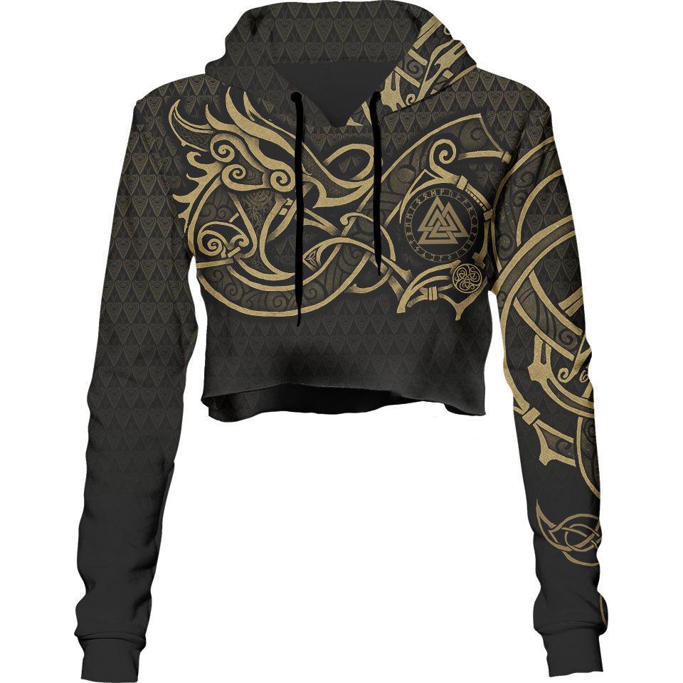 Crop Hoodie XS Valknut Crop Hoodie VALKNUT_222A_XS