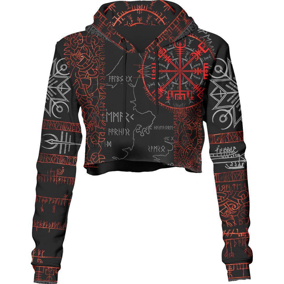 Crop Hoodie XS Vegvisir Crop Hoodie - Ember Edition VEGVISIR3_222A_XS