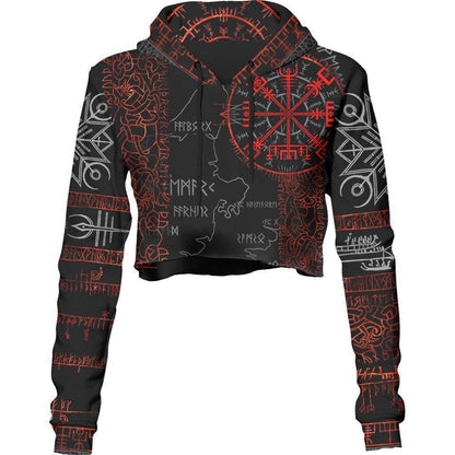 Crop Hoodie XS Vegvisir Crop Hoodie - Ember Edition VEGVISIR3_222A_XS