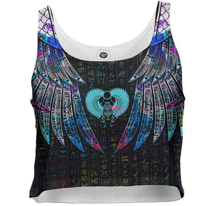 Crop Top S / Azurite Blue Aset Crop Top ISIS-BLUE_WOMENS-CROP-TANK_SM