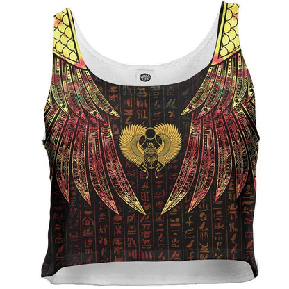 Crop Top S / Realgar Ruby Aset Crop Top ISIS-ORANGE_WOMENS-CROP-TANK_SM