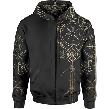 The Stave Zip Hoodie - Gold