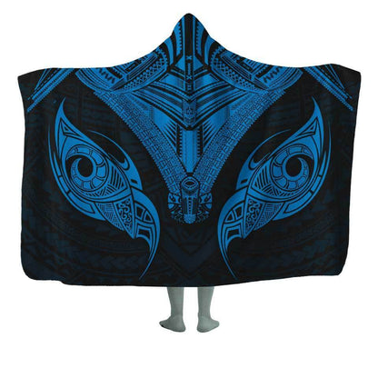 Hooded Blanket 50x60 / Blue / MicroFleece Mana Hooded Blanket MANA-BLUE_HOODED-BLANKET-50x60