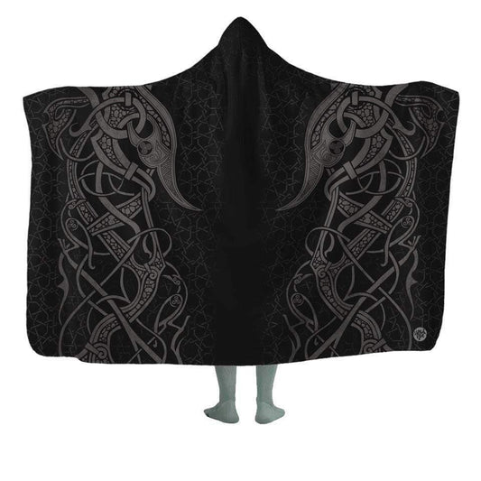 Hooded Blanket Adult-60x80 / Premium Sherpa / GHOST Ghost Hooded Blanket FREYA-GRAY_HOODED-BLANKET-60x80-SHERPA