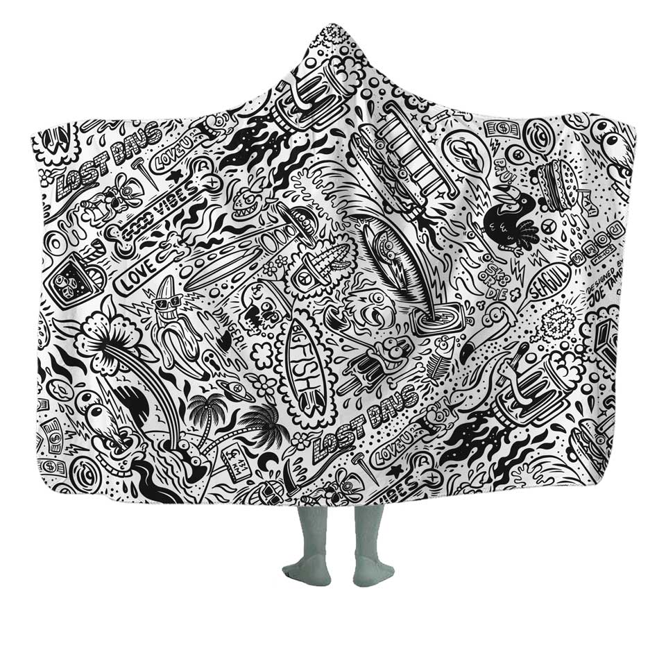 Hooded Blanket Adult-60x80 / Premium Sherpa Joe's Doodle Hooded Blanket MANDALA-GRN_HOODED-BLANKET-60x80-SHERPA