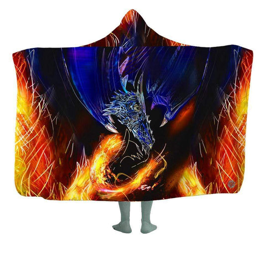 Hooded Blanket Adult-60x80 / Premium Sherpa Mystic Dragon Hooded Blanket DRAGON_HOODED-BLANKET-60x80-SHERPA
